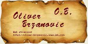 Oliver Brzanović vizit kartica